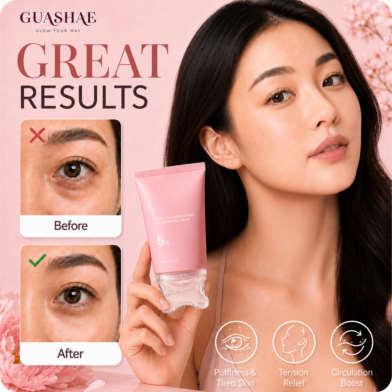 Guashae PDRN Collagen Gua Sha Neck Wrinkle Cream
